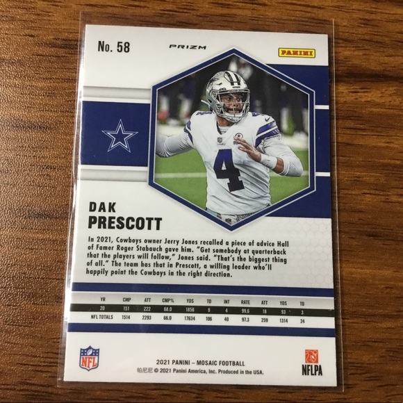 NFL Dak Prescott Orange Mosaic Prizm - Picture 2 of 2